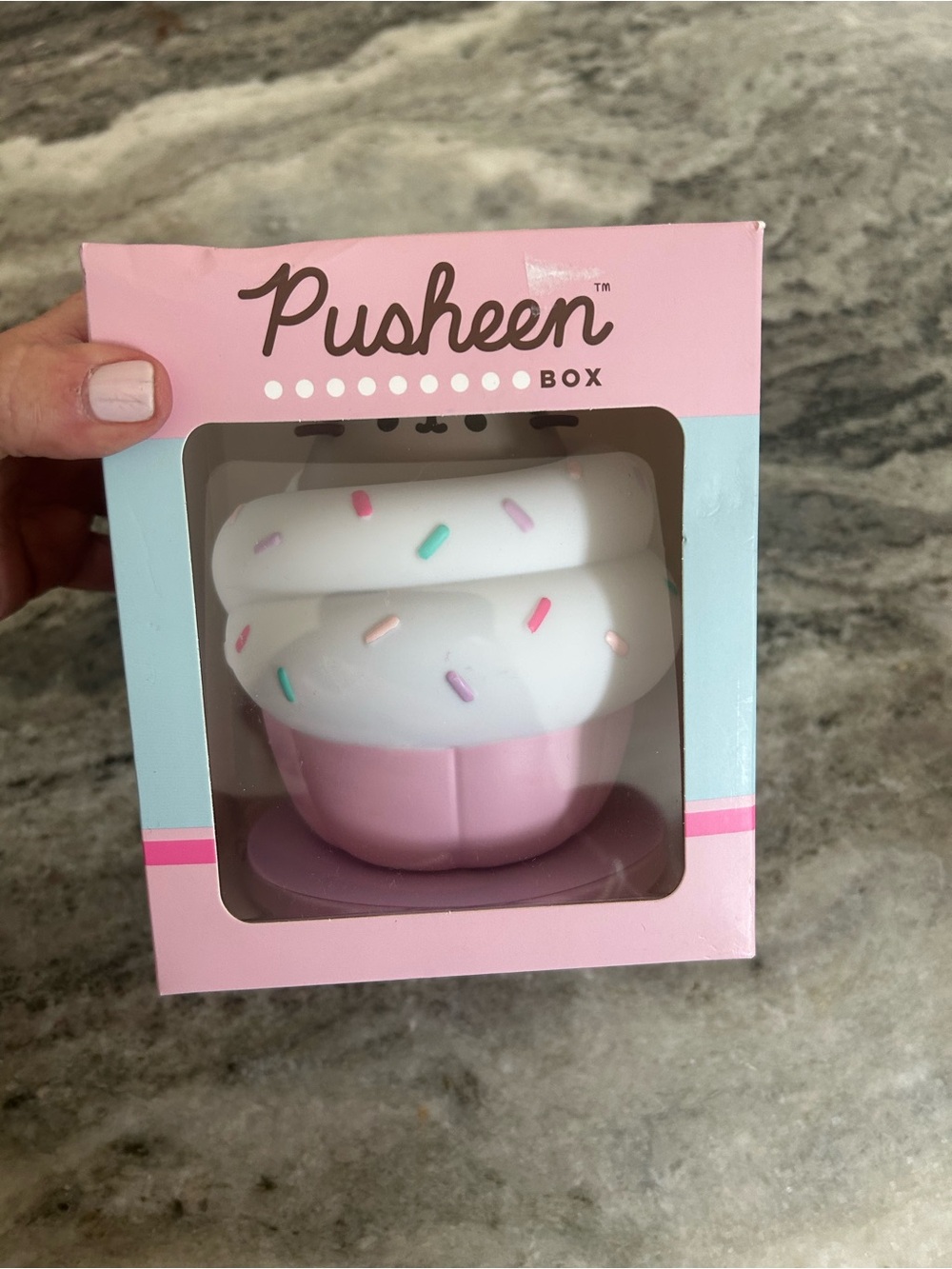 Pusheen Pink Cupcake - Pink & White
